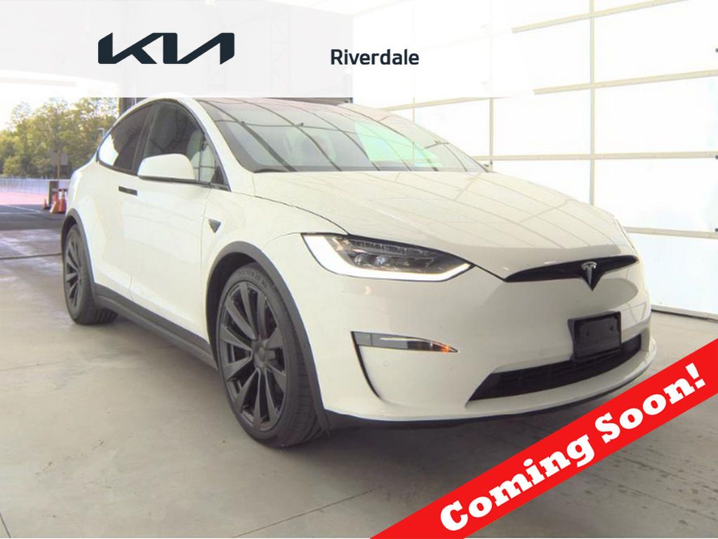 2022 Tesla Model X in Pearl White Multi-Coat