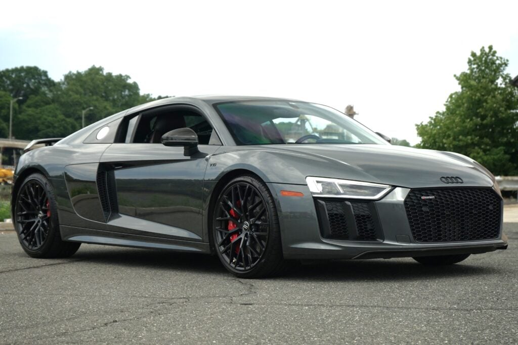 2018 Audi R8 Coupe V10 plus quattro Daytona Gray Pearl Effect for sale at ExoticMotors.com