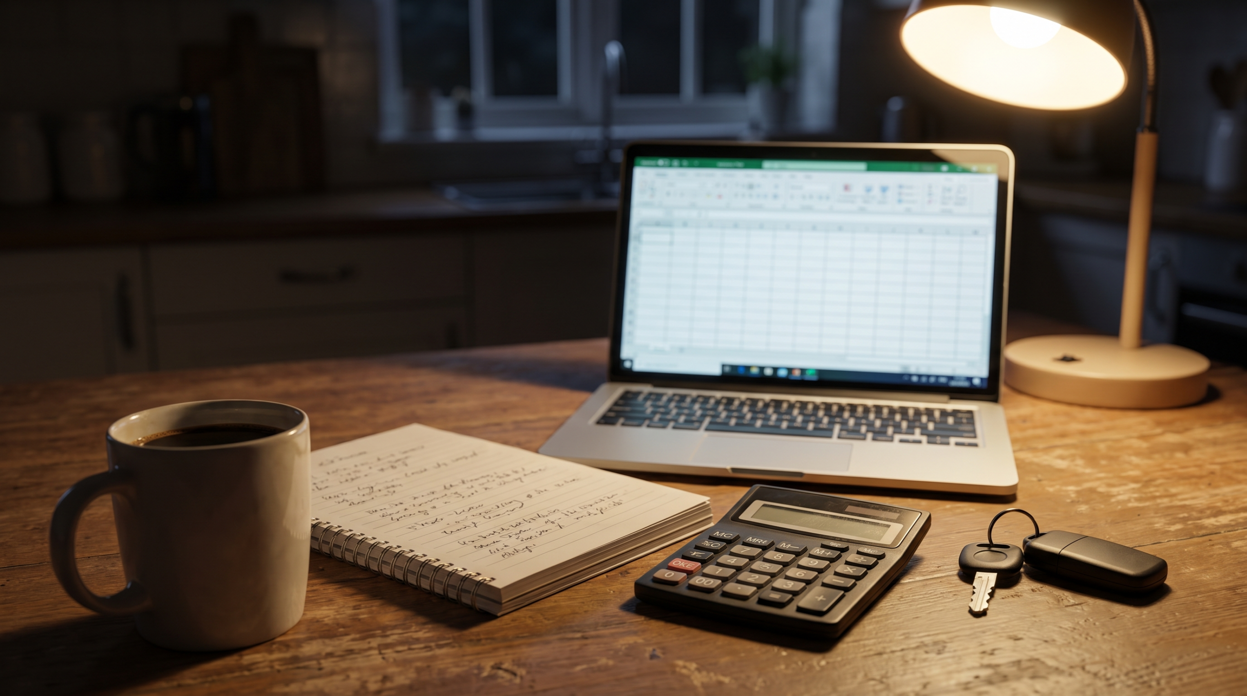 Running the numbers at a kitchen table with car keys, working out how to afford a supercar