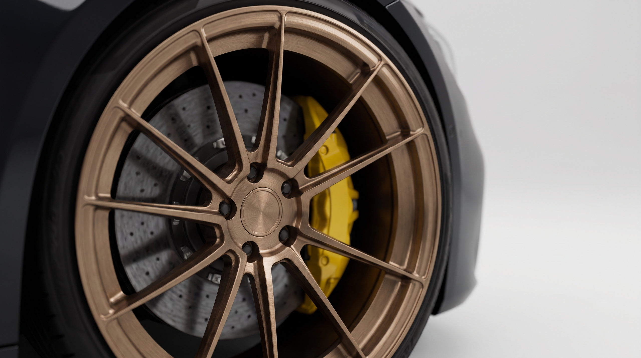Forged monoblock construction of the type used for high-end aftermarket wheels