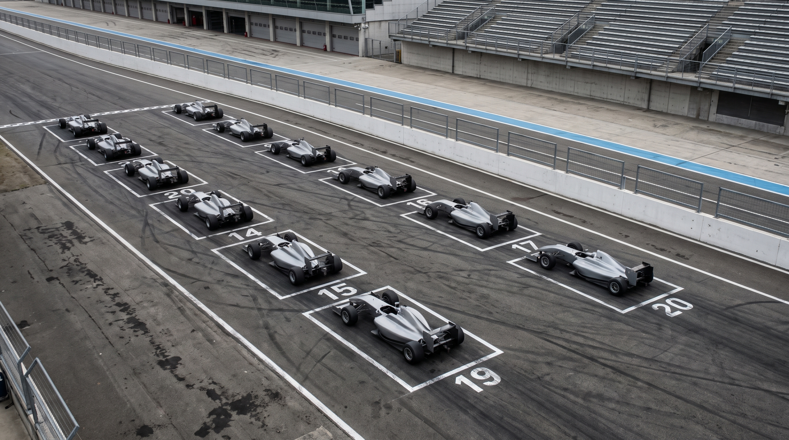 Formula 1 starting grid, eleven teams deep since the Cadillac F1 entry