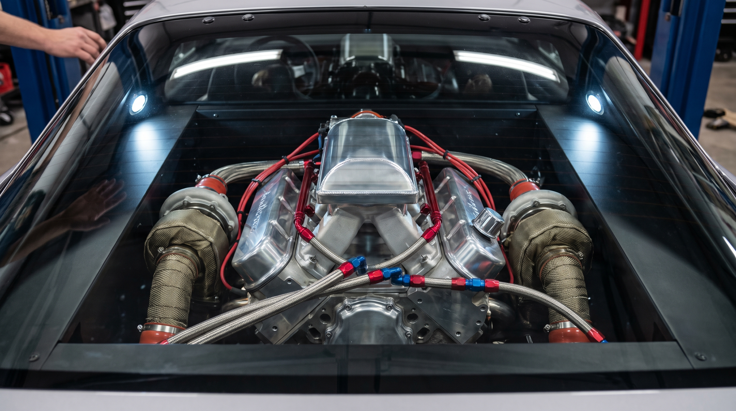 Corvette Zora powertrain realised: the hand-built LT7 twin-turbo V8 under a glass engine cover