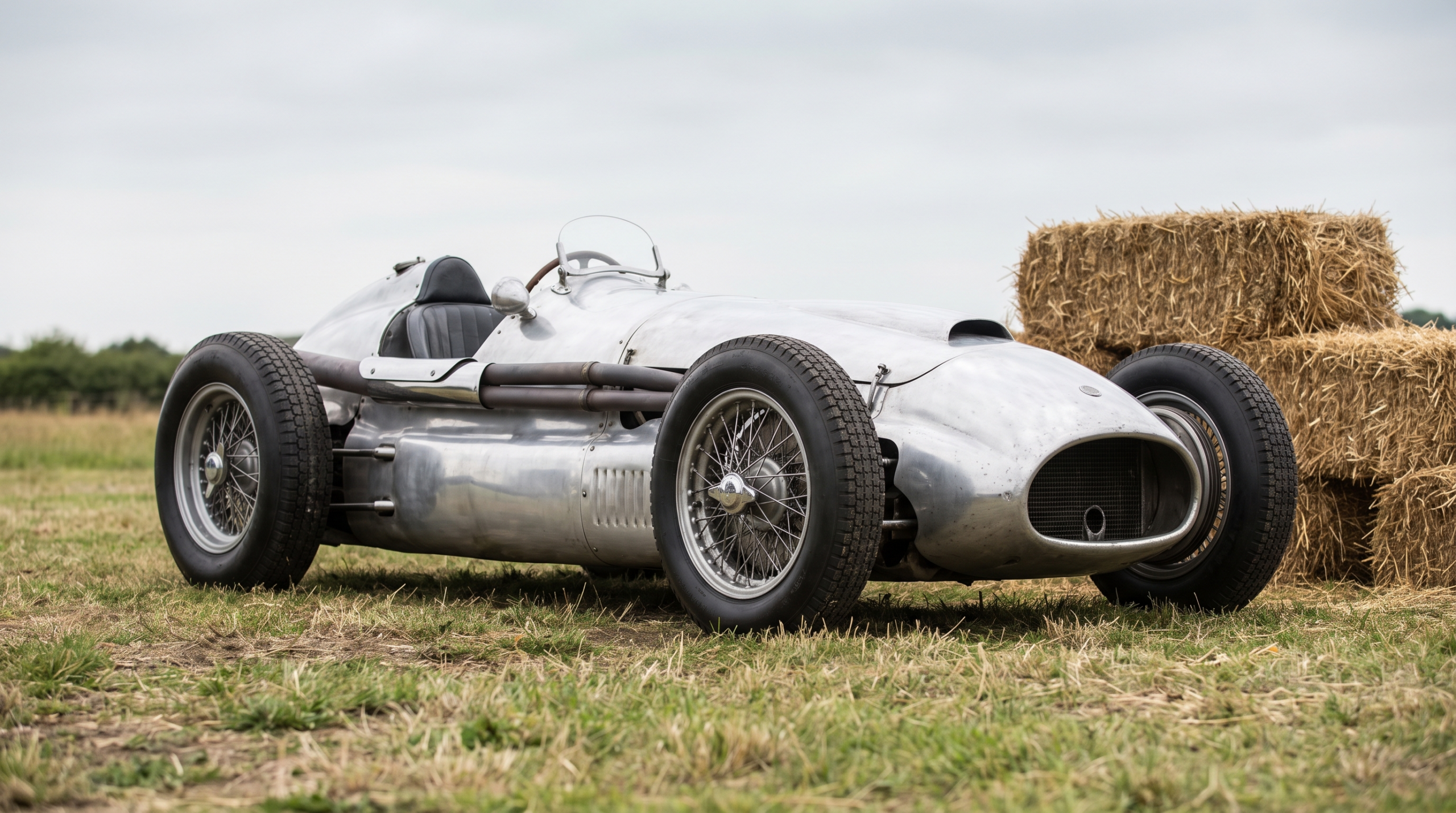 1950s front-engined grand prix car of the kind that opened Formula One history