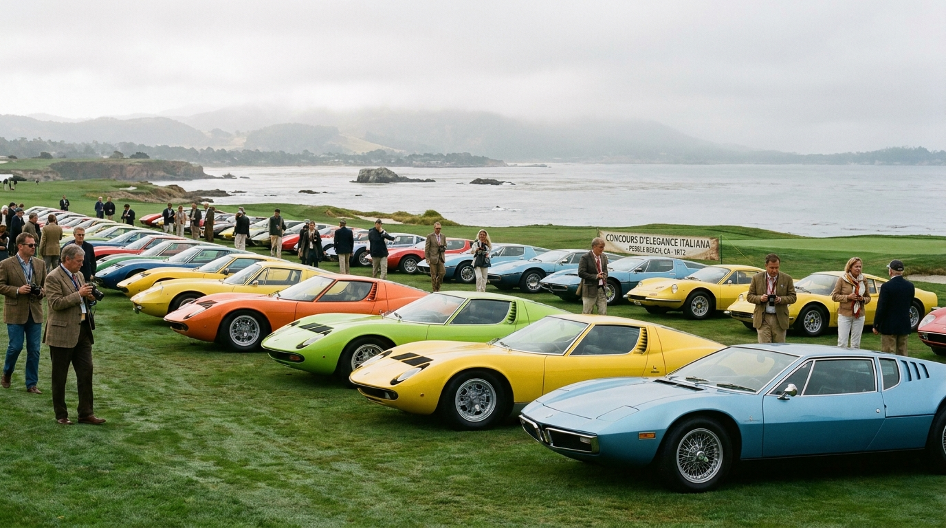 Lamborghini Miura 60th anniversary gathering Monterey 2026