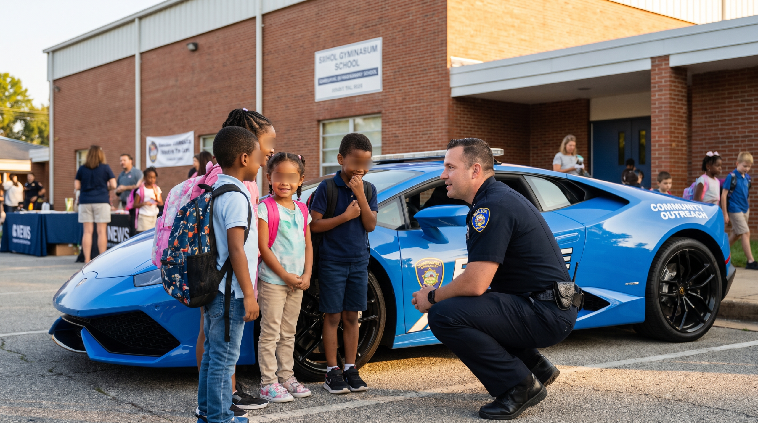 Community outreach: the conversations the Outrun Opioids Lamborghini was built to start (illustrative)