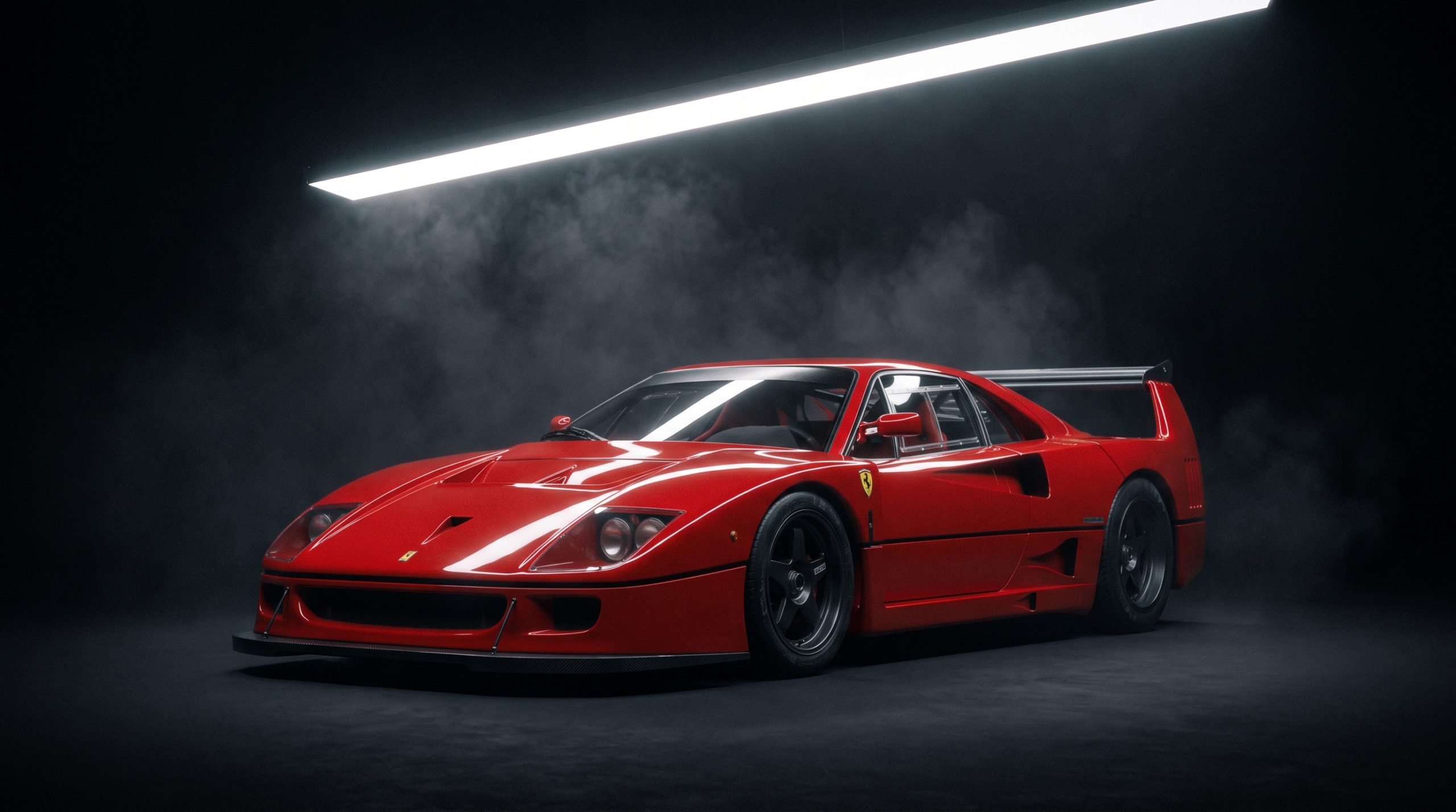 Poster-era supercar in studio — illustrative rendering of the segment leading classic Ferraris growth