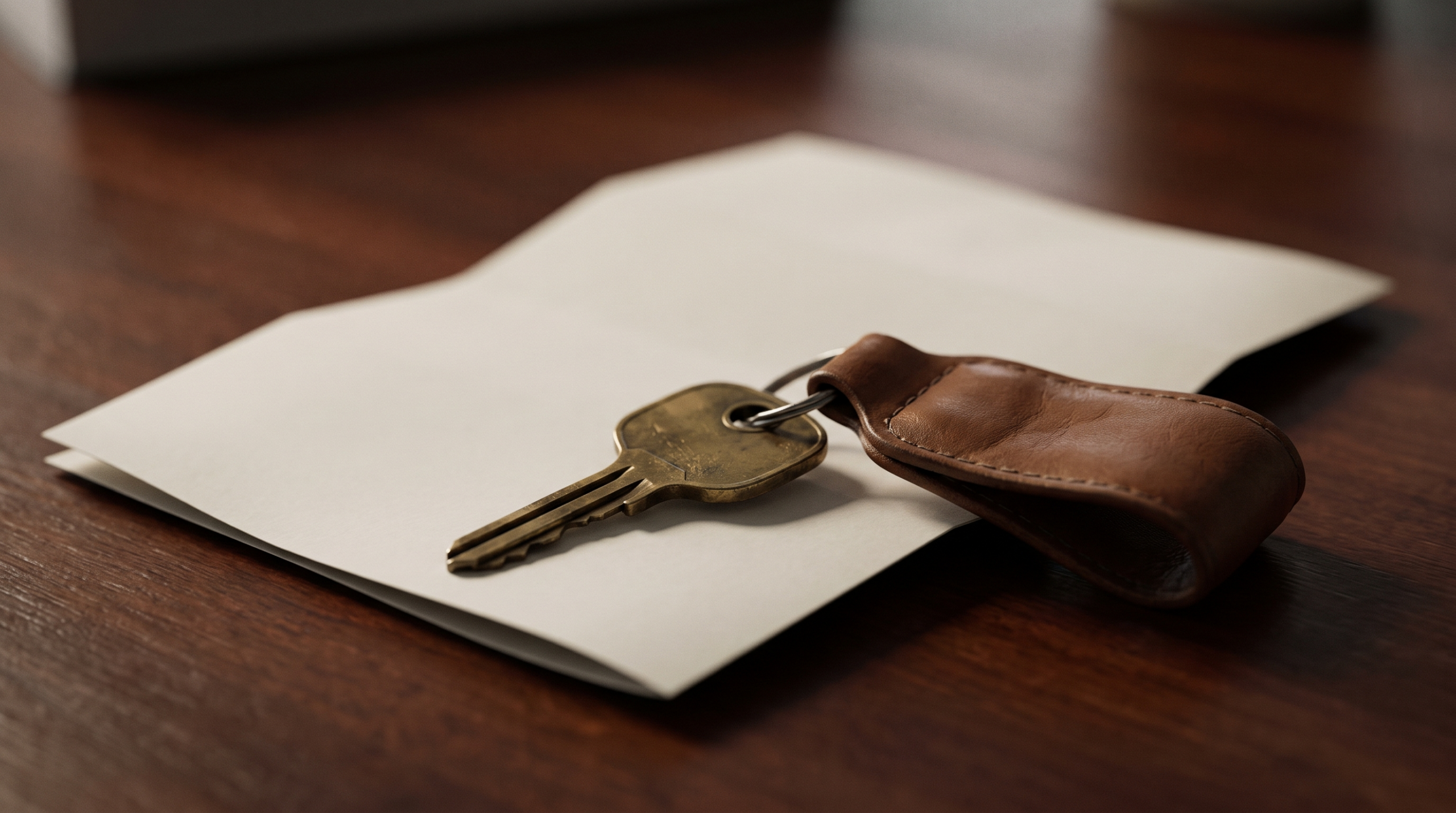 Keys resting on paperwork at handover, the moment a private seller sale closes