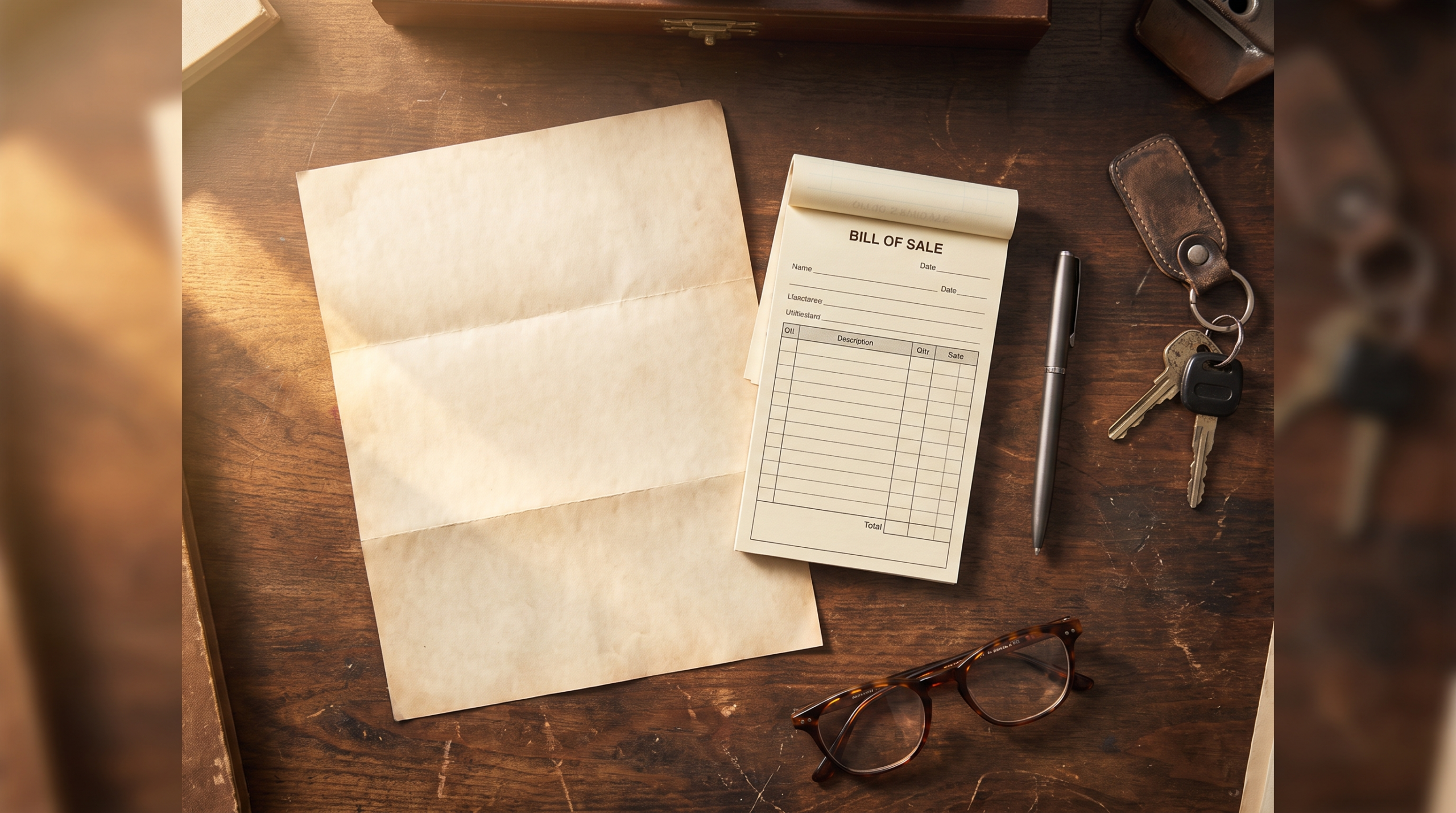 Title and bill of sale documents that a private seller has to handle alone