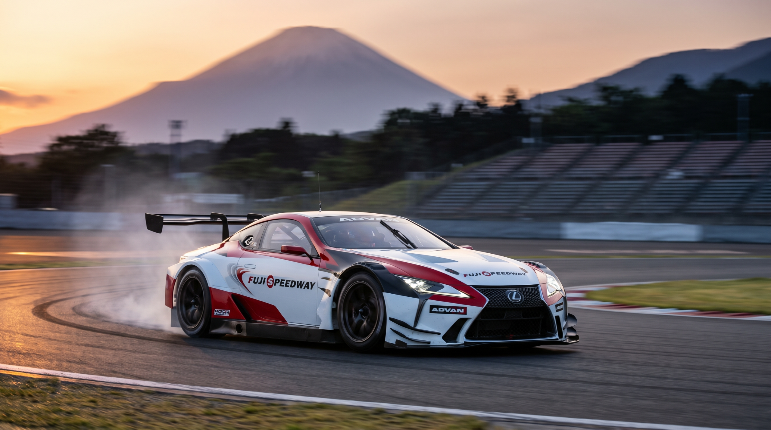 Toyota GR GT3 racing variant at speed — built for FIA GT3 customer competition (illustrative)