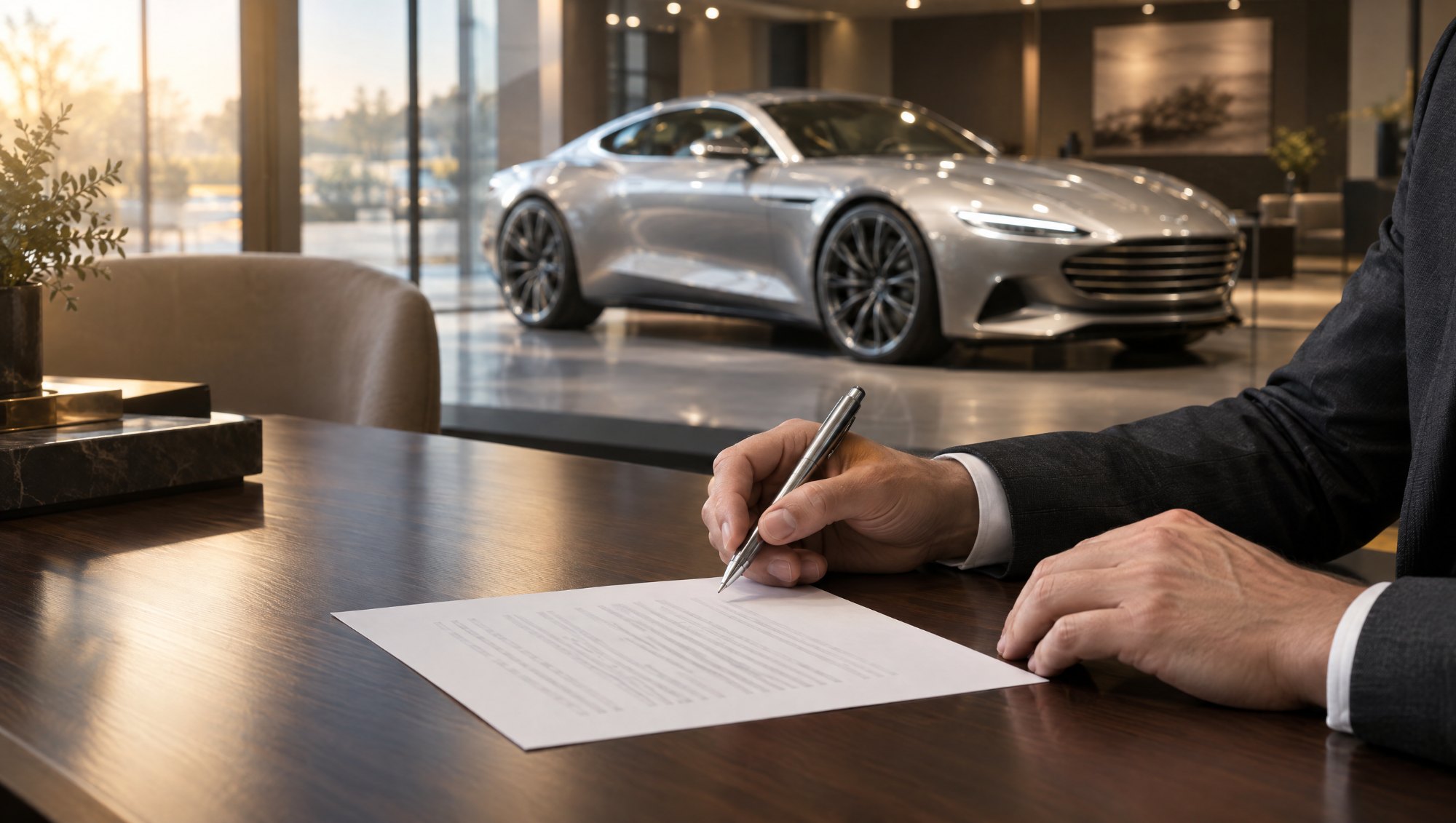 Buyer signing a vehicle purchase agreement, where FTC dealer pricing rules require the advertised price to match