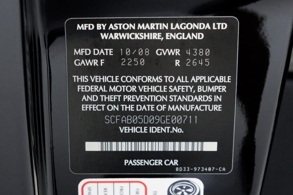 2009 Aston Martin DBS V12 Manual — photo 2