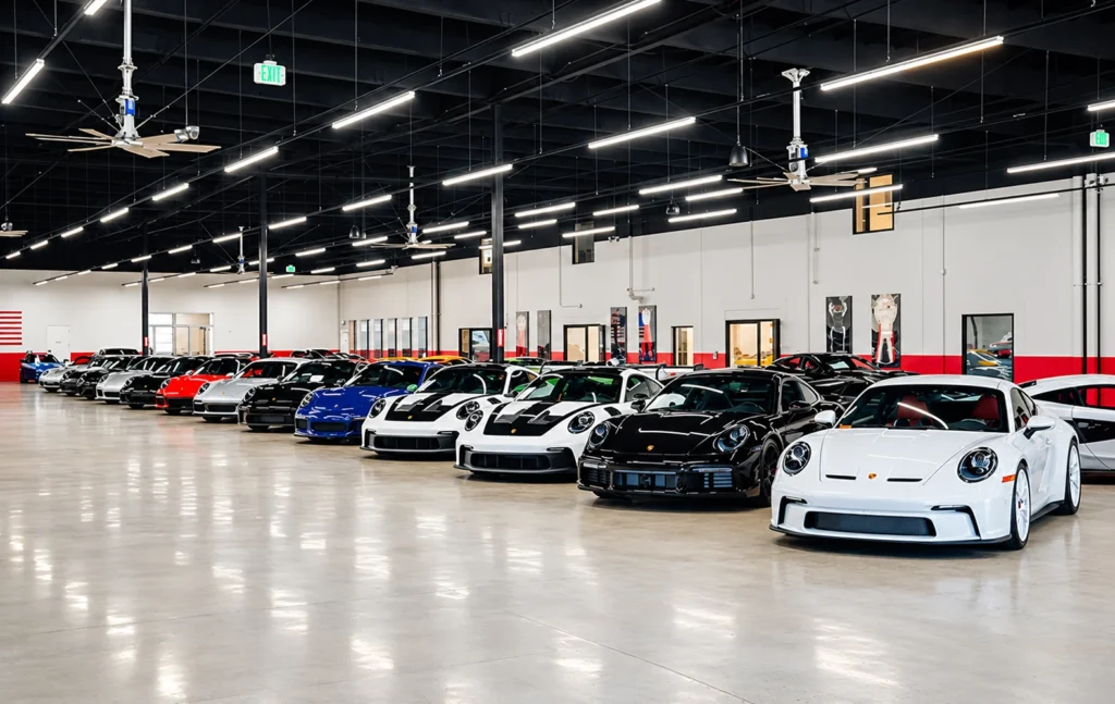 West Coast Exotic Cars showroom